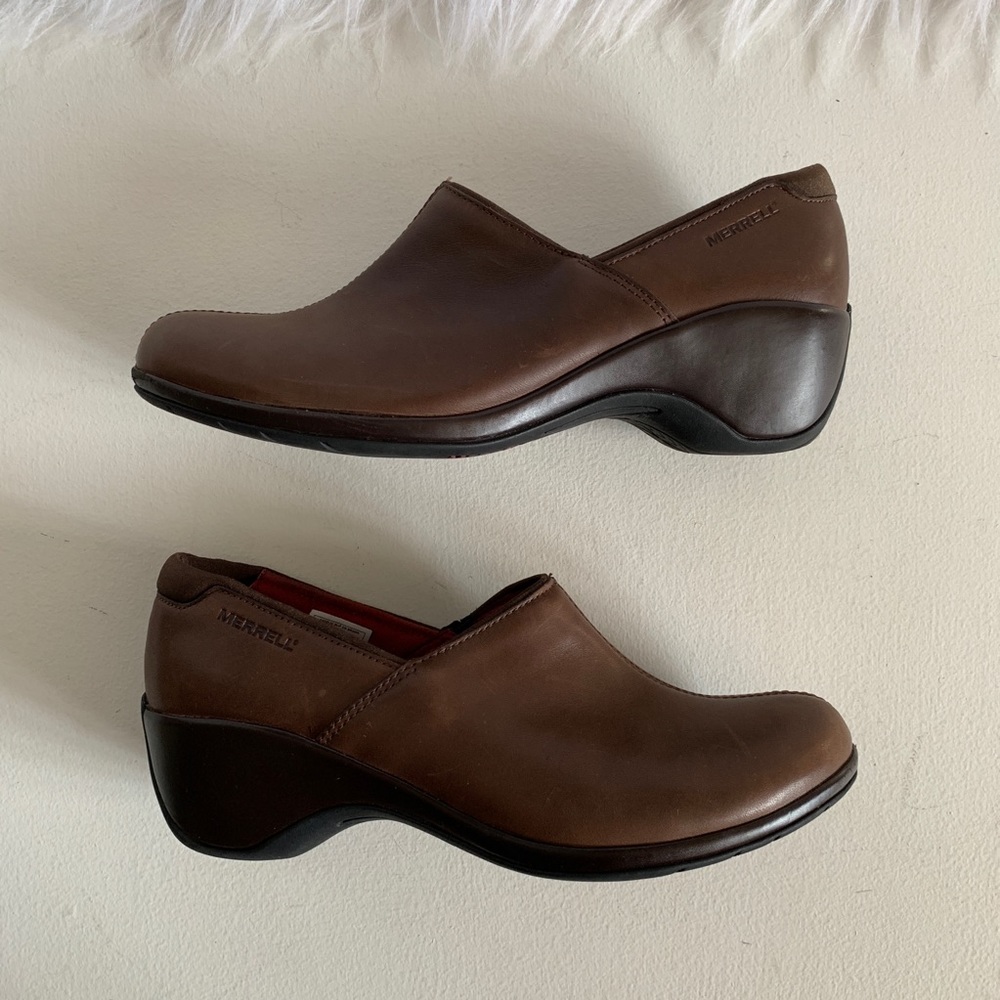 Merrell Angelic Brown Leather Slip On - Picture 2 of 8